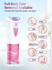 Glabrouse Skin Epilator, Glamorous Epilator for Face, Pink