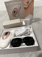 IPL Hair Removal Device LCD Display Ice Cooling Corded Electric w/ Sunglasses