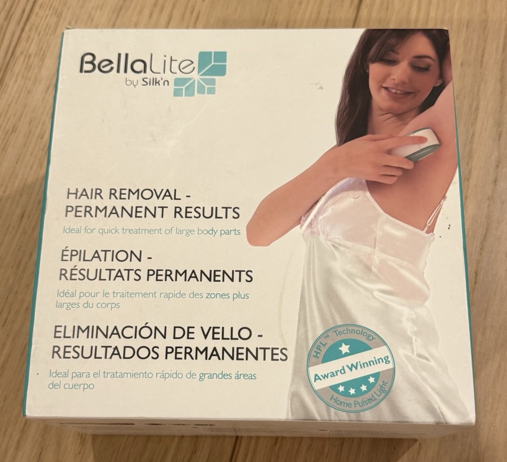 BellaLite By Silk’n Pro Hair Removal at Home Unit Complete + 3 Cartridges