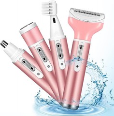 4 in 1 Women Electric Shaver Rechargeable Waterproof Razor Painless Epilator