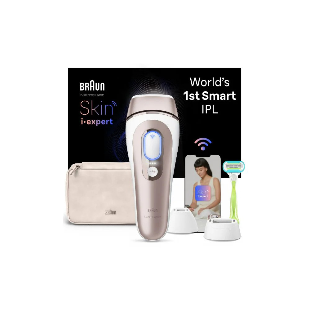 IPL Skin iexpert, at Home Hair Removal, with App, Vanity Case, Venus Razor