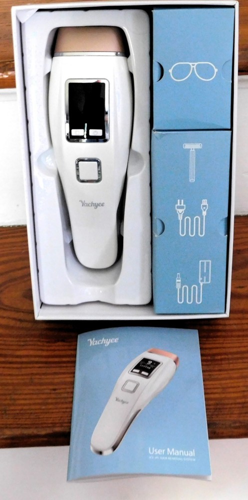 Yachyee Painless IPL Hair Remover Device With Ice Cooling Function Open Box