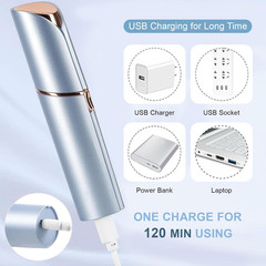 Facial Hair Removal for Women, Electric Painless Facial Hair Remover for Face, L