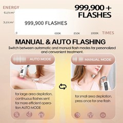 IPL Hair Removal Device 4in1 Ice Cooling 999000 Flashes 9 Levels LCD