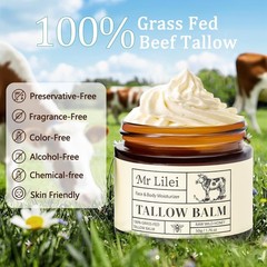 Lilei Beauty Beef Tallow for Skin – 100% Organic 1.76 Fl Oz (Pack of 1)
