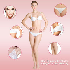 Chengu 62 Piece Crystal Legs and Facial Hair Removal Kit for Women- 2 Sizes Smoo