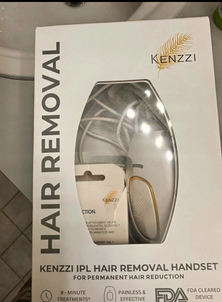 KENZZI IPL Hair Removal Handset FDA Cleared Corded Electric White/Gold