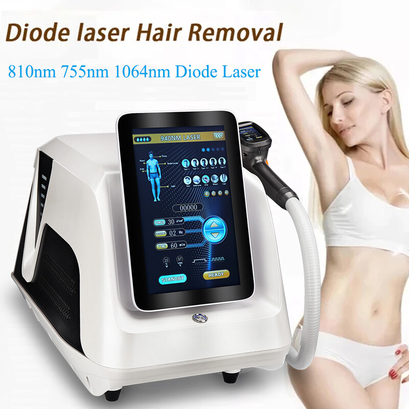 Diode Laser ice Painless Body Hair Removal Machine 755/810/1064nm Skin Whitening