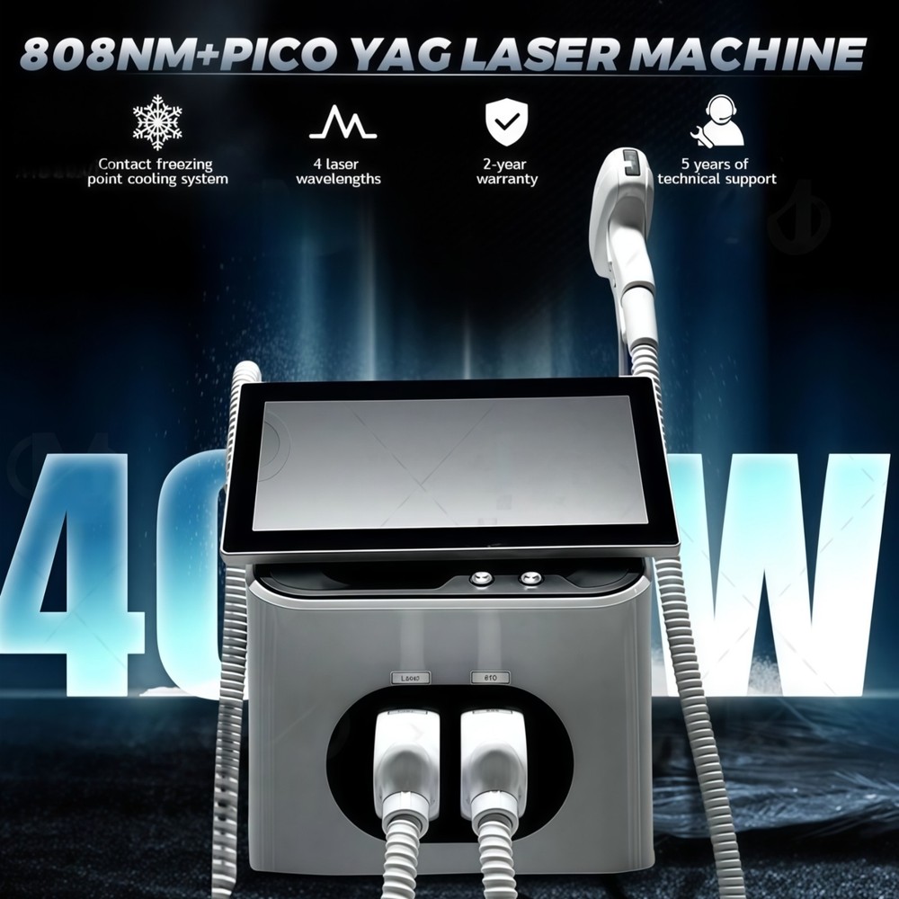 2in1 Diode Laser Hair Removal Picosecond Laser Tattoo Removal Machine Permanent
