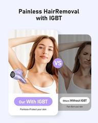 LYSMOSKI Laser Hair Removal for Women and Men, At-Home IPL One Size, Purple