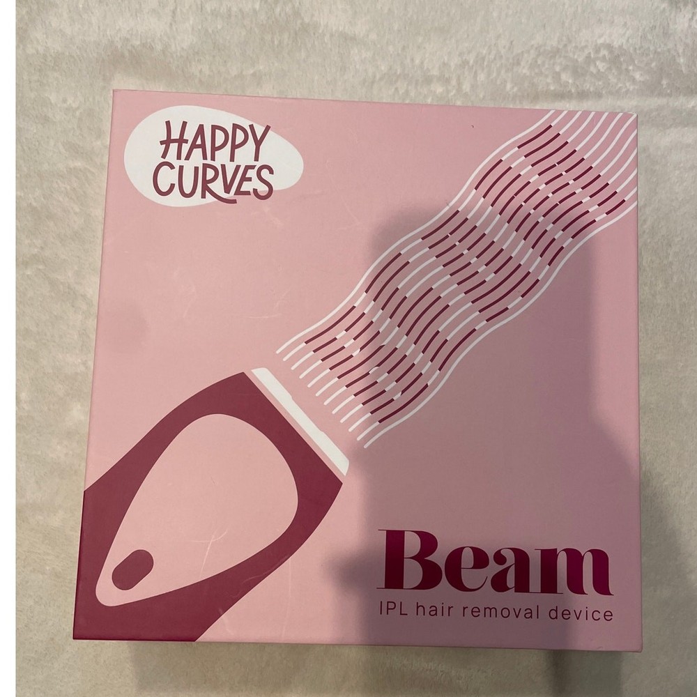 NEW HAPPY CURVES Beam At-Home IPL Hair Removal System 600,000 Light Flashes