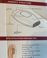 Intense Pulsed Light Hair Removal Device 600,000 Fast Flash A109