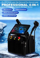 4-In1 IPL Diode Laser Hair Removal Pico Nd Yag Picosecond Tattoo Removal Machine