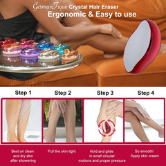 Crystal Hair Eraser,Natural Crystal Hair Remover,Reusable Painless Nano Glass Ha