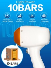 10 Bars 755/808/940/1064 Diode Laser Hair Removal Ice Cooling System Home/Salon