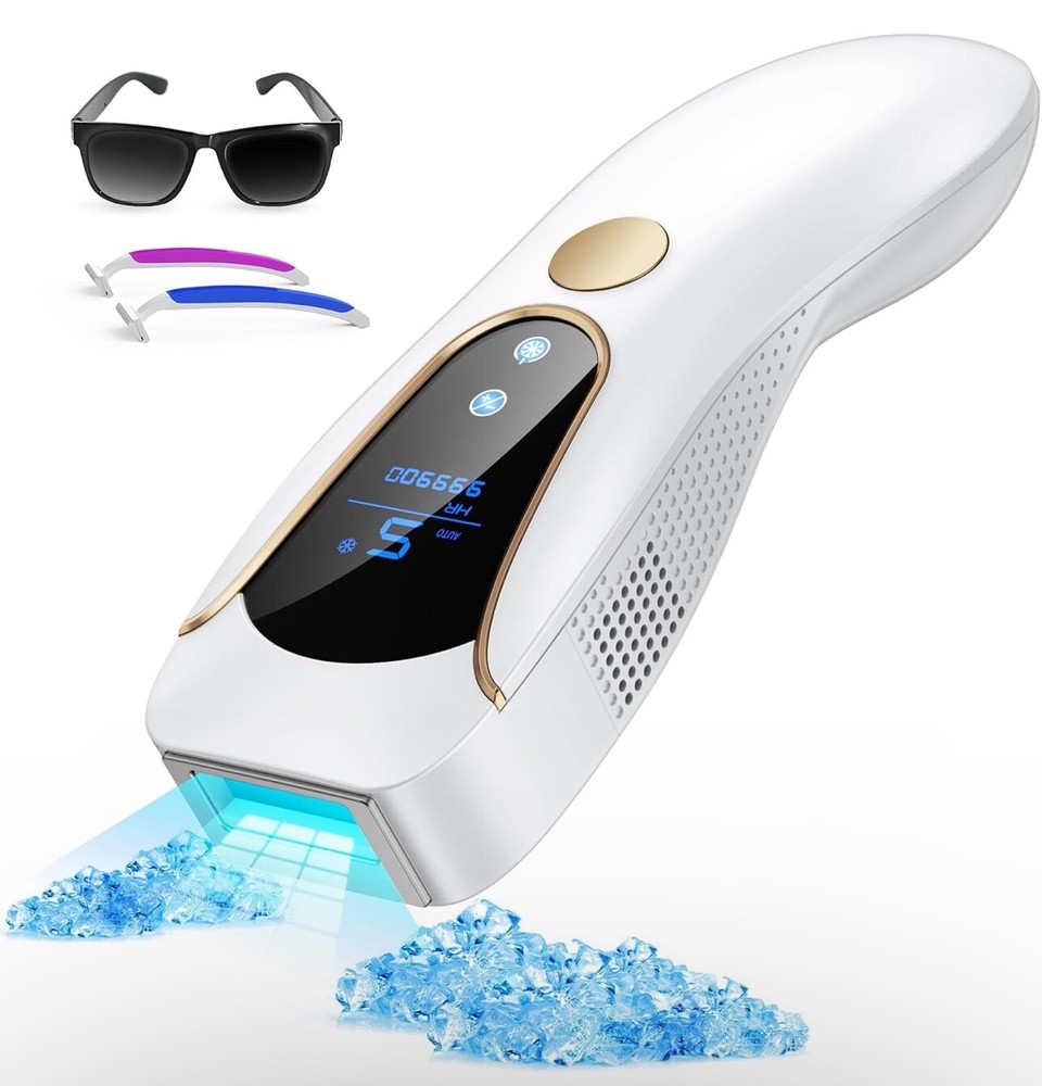 IPL Devices Ice Hair Removal HR/SC/RA Functions 999 900 Light Pulses 9 Levels