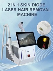 2 in 1 808 Diode Laser Hair & Pico Tattoo Removal Machine Yag 755 808 940 1064NM