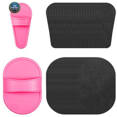 62 Piece Crystal Legs and Facial Hair Removal Kit for Women- 2 Sizes Smooth A…