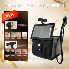 2-In-1 Picosecond 808 Diode Laser Machine for Hair Removal Tattoo Removal Skin
