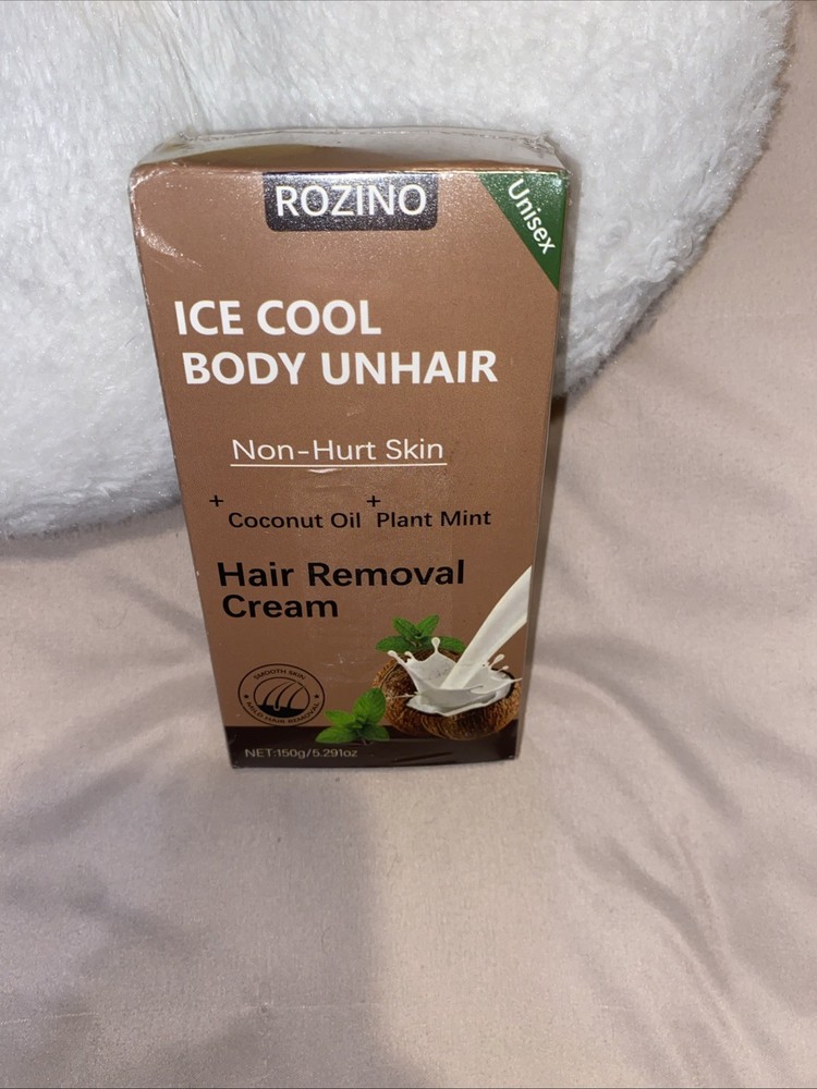 ROZINO IceCool SmoothTouch Hair Removal Cream – Painless, Mint & Coconut Formula
