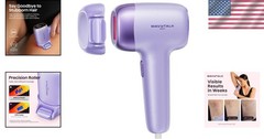 Painless IPL Hair Removal Device with Precision Roller for Face & Body, Corded