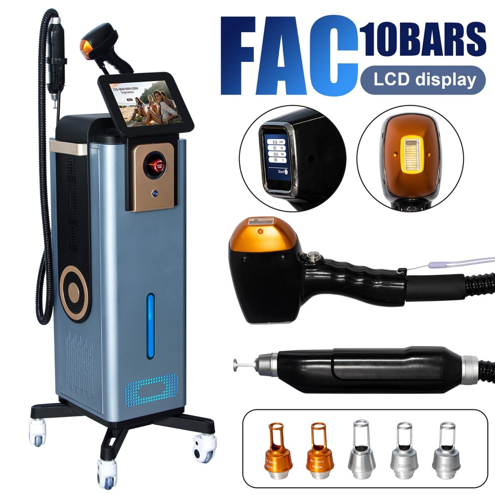 2IN1 4000W Diode Pico Laser Ice Painless Hair & Tattoo Removal Salon Machine