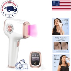 Painless IPL Hair Removal Device with Ice Cooling – 999,999 Flashes for Women