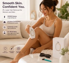 IPL Laser Hair Removal for Women and Men,999999 Flashes at-Home Hair Removal Dev