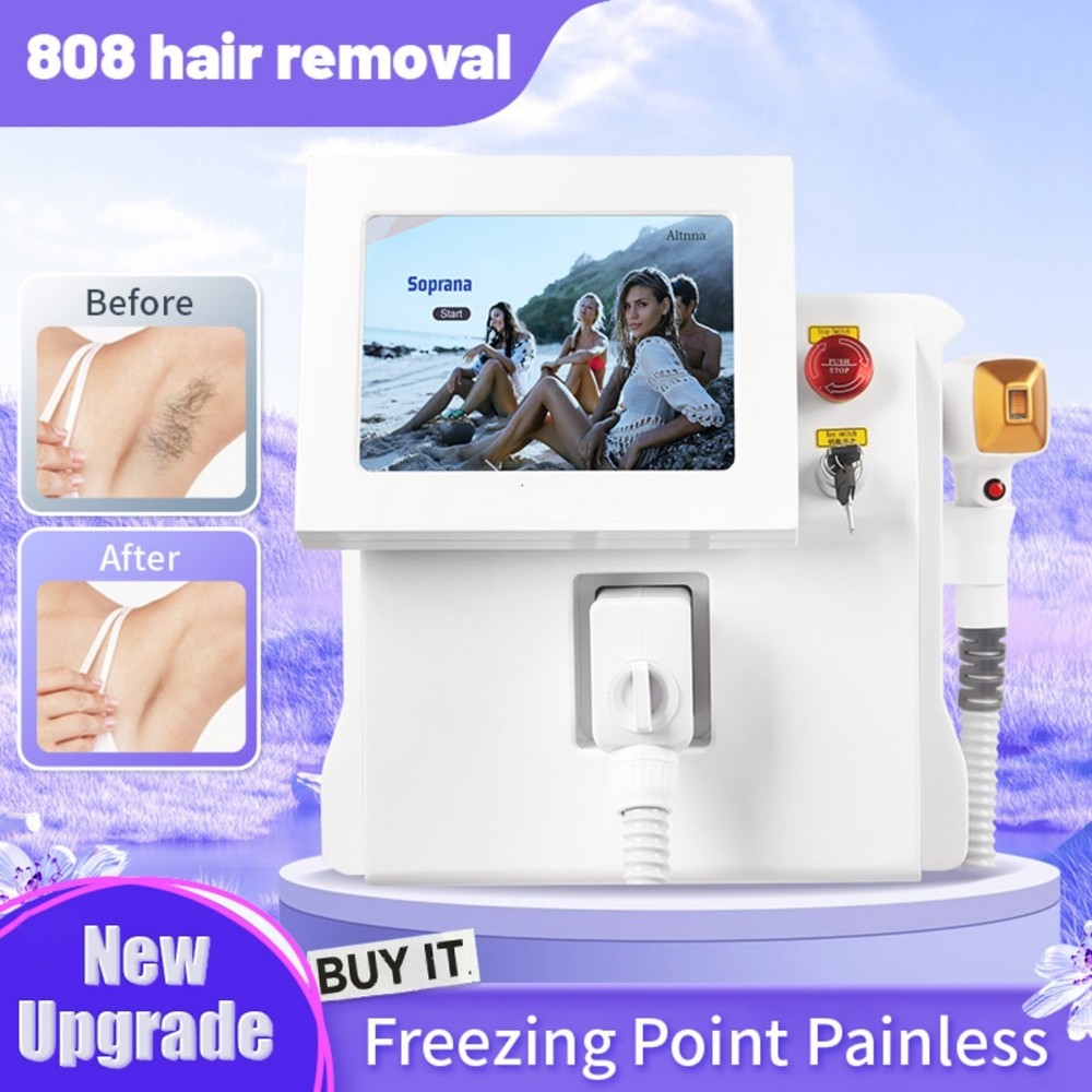 808 Diode Laser Hair Removal Ice Titanium Soprano Permanent Painless Machine