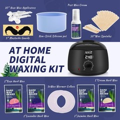 Waxing Kit for Women Men – Digital Wax Kit for Hair Removal with Post-Wax Cre…