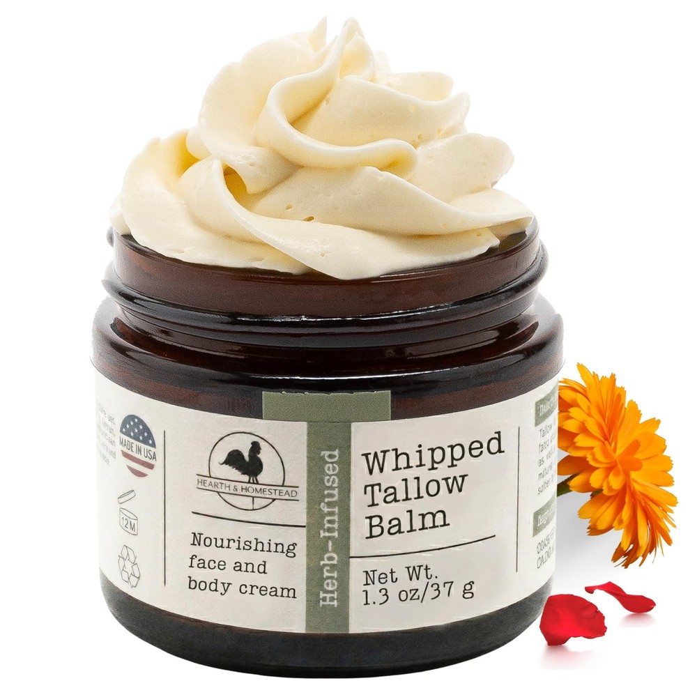Hearth and Homestead: Handmade Whipped Tallow Balm 2 Fl Oz (Pack of 1)