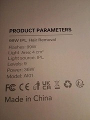 IPL Hair Removal System Sold From Alabama USA By Granny
