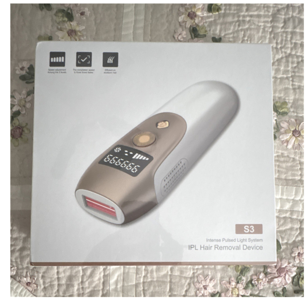 S3 IPL Hair Removal Device Intense Pulsed Light, Face/Legs/Underarms, White
