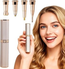 Facial Hair Remover for Women Face, 4 in 1 Electric Eyebrow Trimmer for Nose