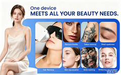 Mecavie 4IN1 RF DPL Diode Pico Laser Hair Tattoo Skin Rejuvenation Salon Machine
