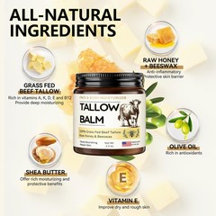 Veakoo Beef Tallow for Skin, Organic Whipped and 3.2 Ounce (Pack of 1)