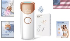 Gold IPL Laser Hair Removal Device with Ice Cooling for Men & Women at Home