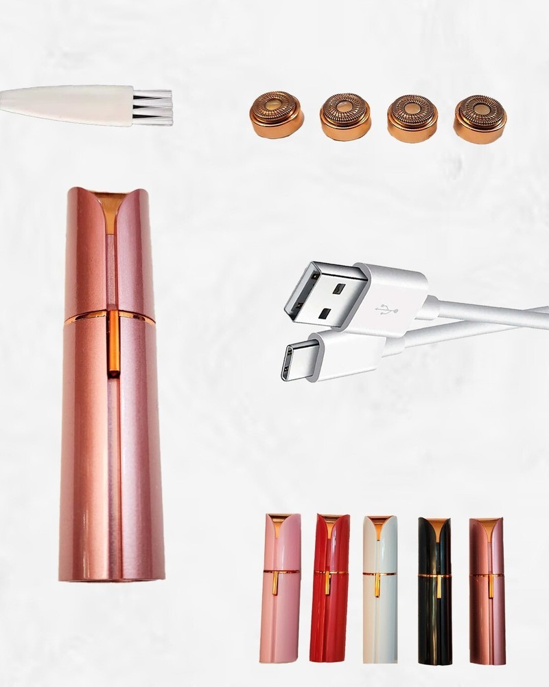 Hair Removal Device, Facial Hair Removal Women and men gold with 4 x head