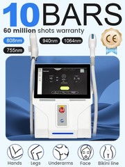 2 In 1 808nm Diode Laser Hair Removal & Pico Laser Tattoo removal Machine 10bar