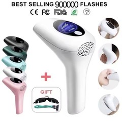 Laser IPL Hair Removal Device 900000 Flashes LCD Display 8 Settings White