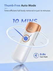 Gold IPL Laser Hair Removal Device with Ice Cooling for Men & Women at Home