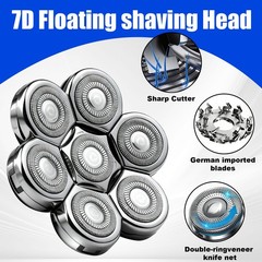 7 Head Shaver Replacement Head Shavers for Bald Men for Most Brand Men Foil Shav