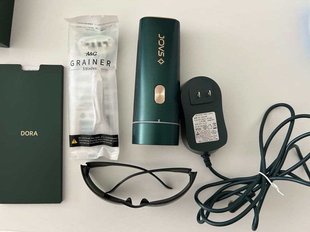 JOVS Dora Hair Removal Device J847 Emerald, Rechargeable, Used, No VIO
