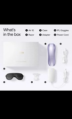 Ulike Air 10 IPL Hair Removal Device Kit Purple w/ Box, Adapter & Cables