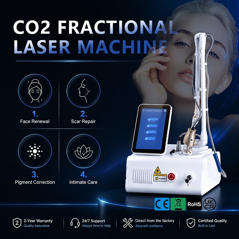 CO2 Fractional Laser Skin Resurfacing Scar Repair Intimate Care Beauty Machine