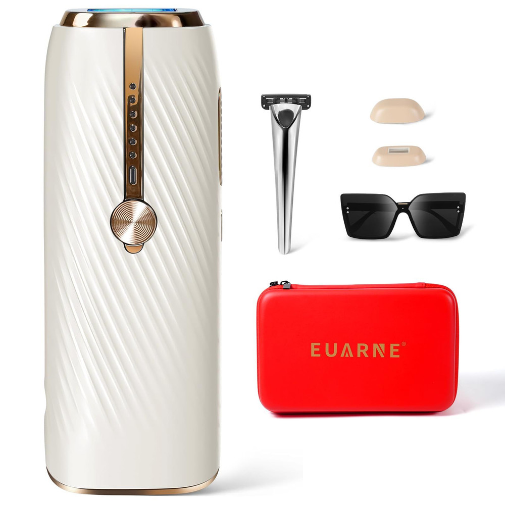 EUARNE Laser Hair Removal for Women and Man, IPL Middle, Ivory