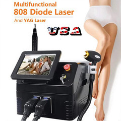 2IN1 755nm 808nm 1064nm Diode Laser Hair Removal Pico Tattoo ND YAG Machine US
