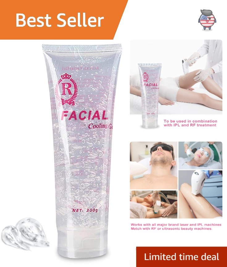 Versatile 300ML Cooling Gel for Laser Hair Removal & RF Treatments for All Skin