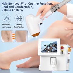 Laser hair removal device, facial, body, and underarm cooling system