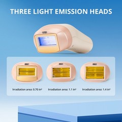 IPL Permanent Hair Removal 40J 530-1200nm 3 Attachments 10 Levels Home Use